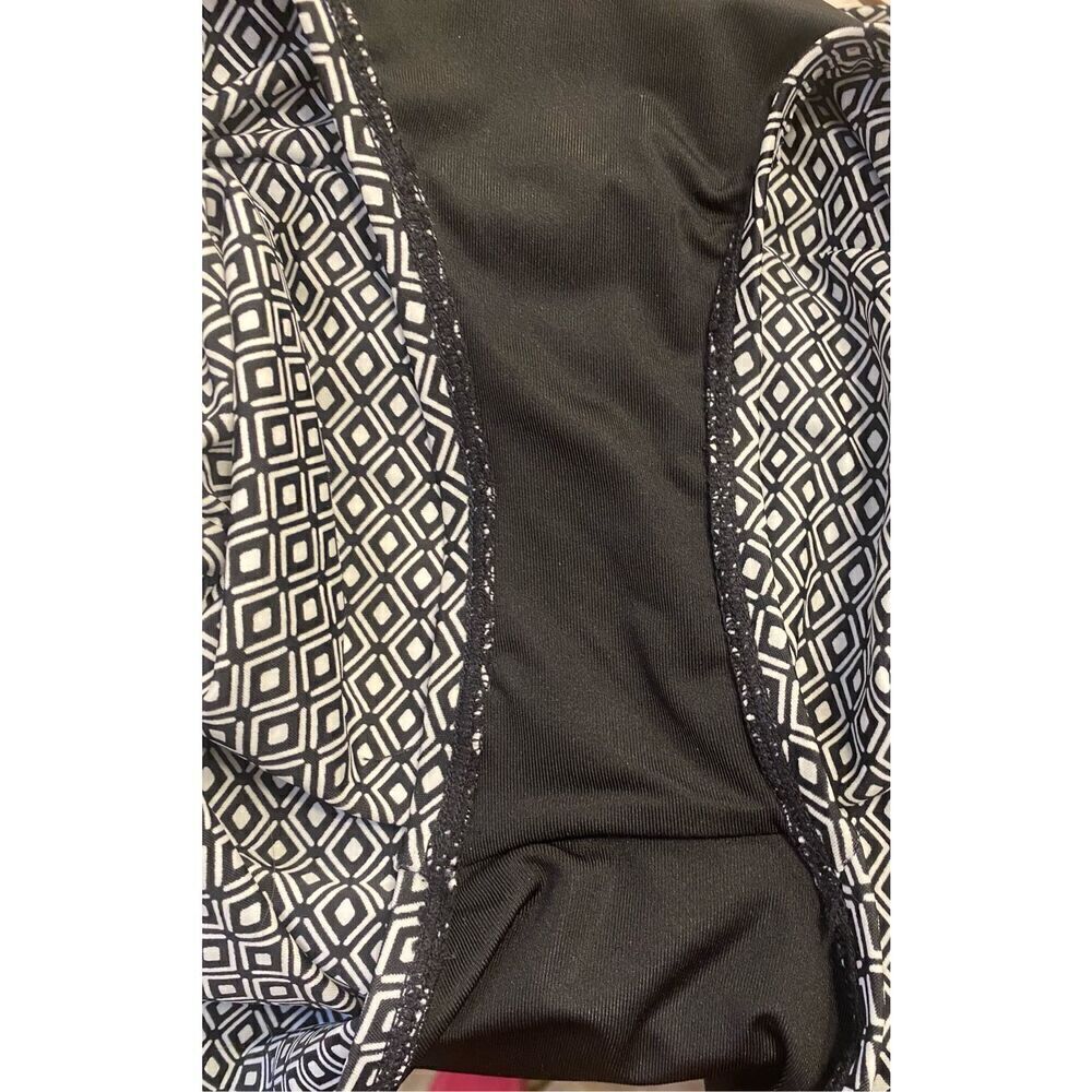 DKNY One Piece Swim Suit Adjustable Straps Sz. M Bra Blue/White - Picture 12 of 13